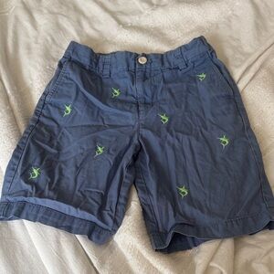 Size 7 Vineyard Vines Navy Shorts with Green Embroidery
